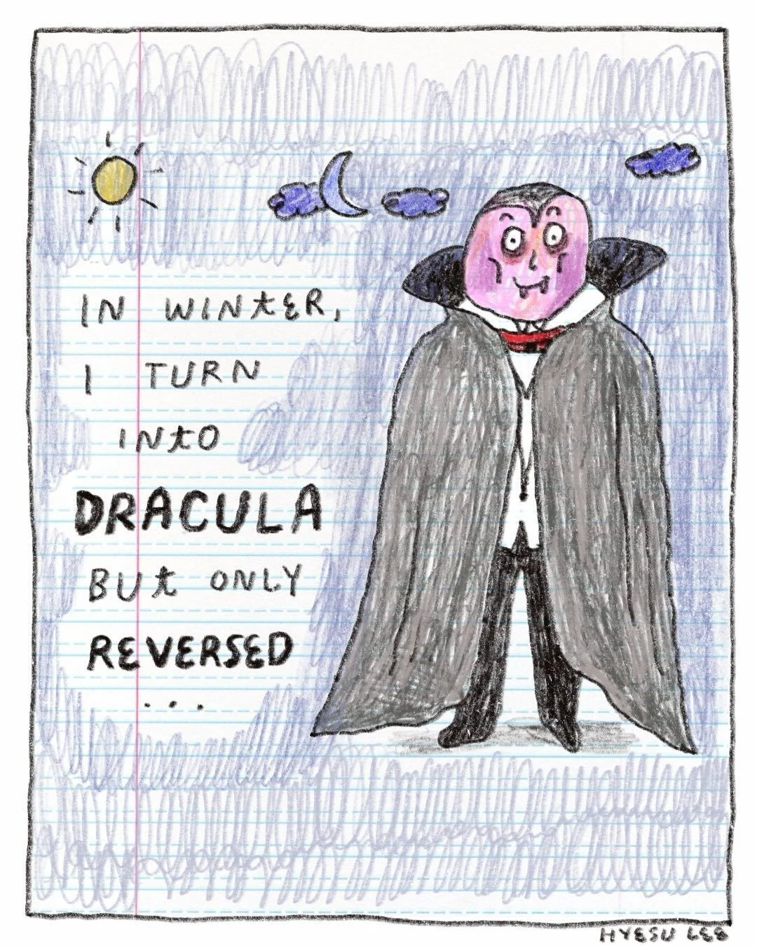 🧛&zwj;♀️☀️
.
.
.
#comics #hyesulee #illustration #comicartist #winter