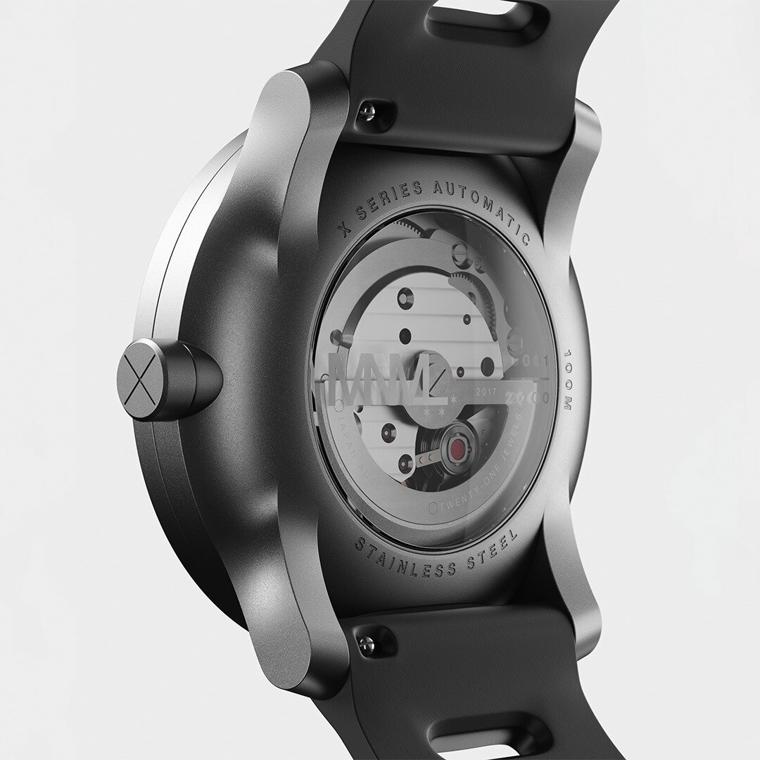 #throwback

We designed this watch in 2017 to commemorate MNML&rsquo;s tenth anniversary, the X-Series 001 is part of a limited release of 200 timepieces. A sapphire window on the back of each watch is laser-etched with a unique serial number to furt