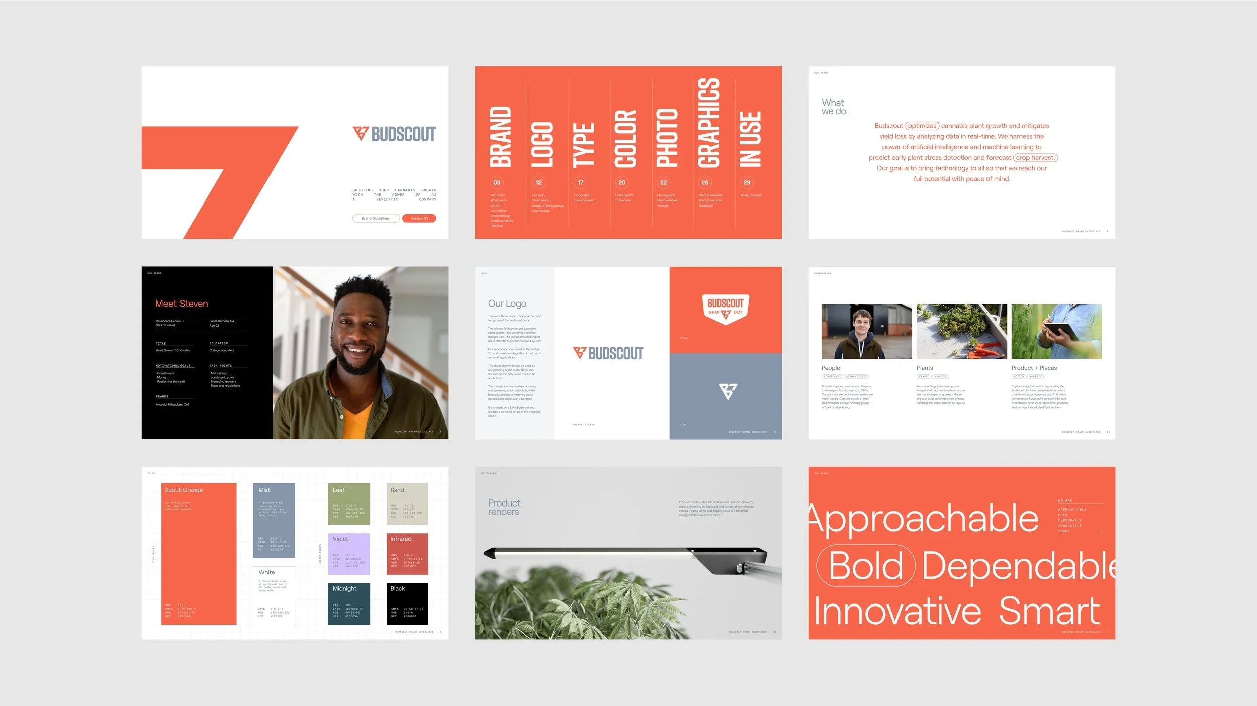 Budscout · brand &amp; interface