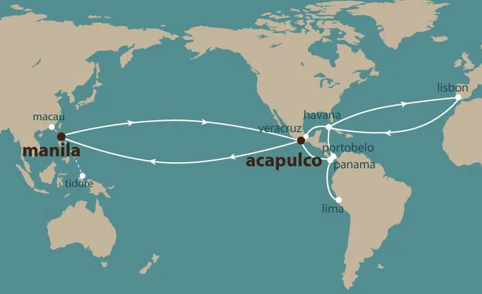 Map 1: Spanish Trade Routes. 