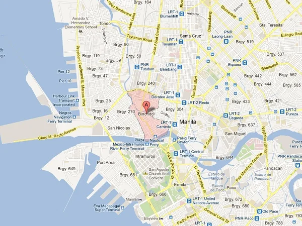 Map of Binondo via Inquirer.Net