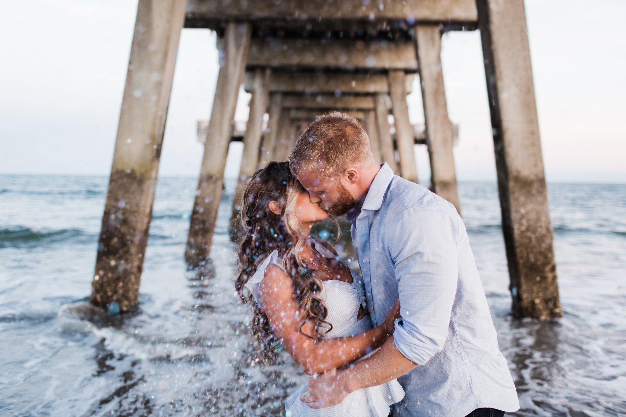 Erin Kevin Tybee Island Sunset Engagement Shoot