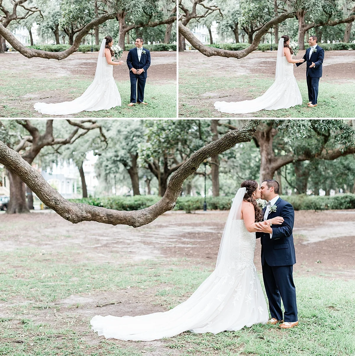 Danielle + Paul’s First look- Savannah Wedding | Savannah Wedding Photographer | Apt. B Photography