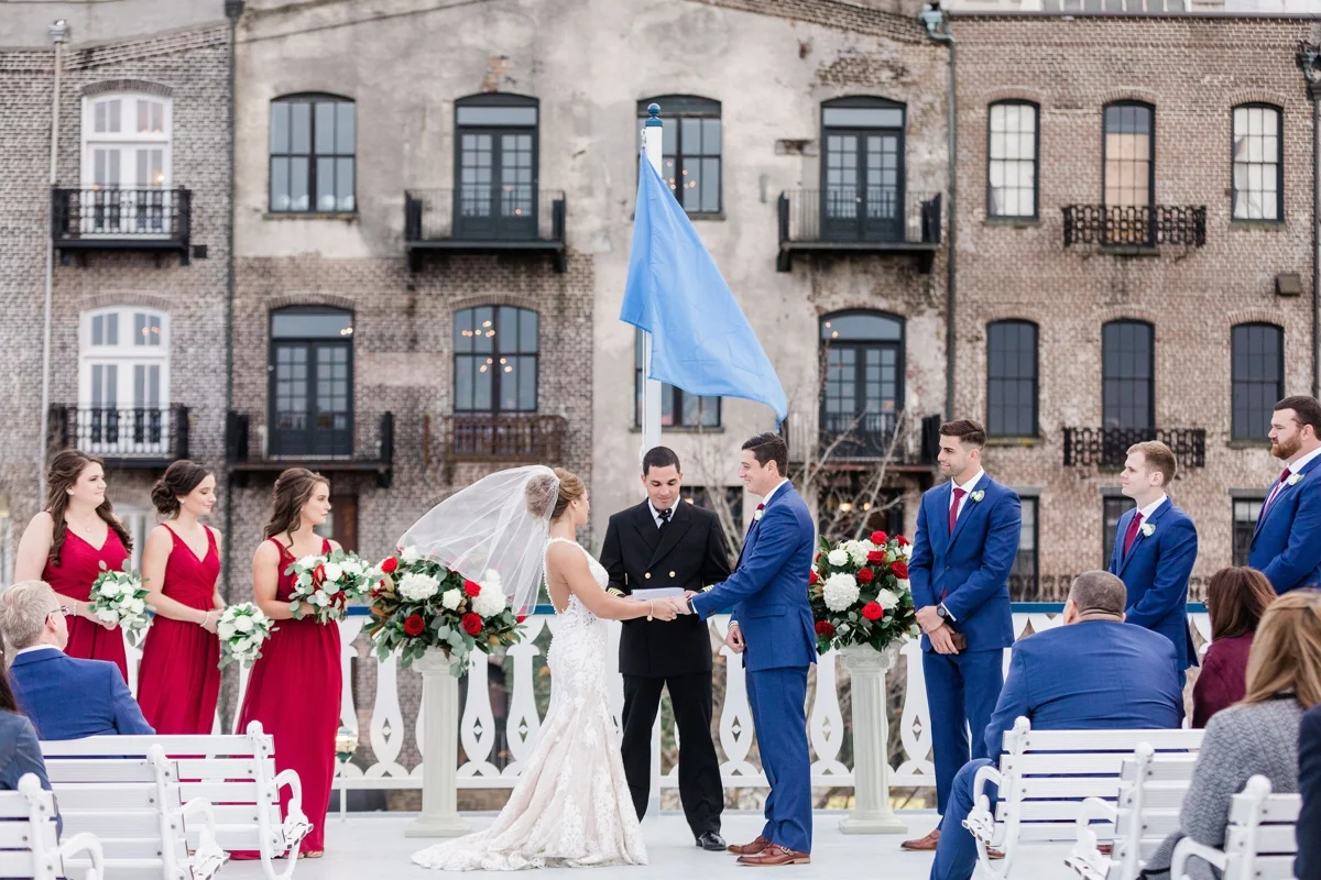 Georgia Queen River Boat Wedding - Savannah Wedding Photographer