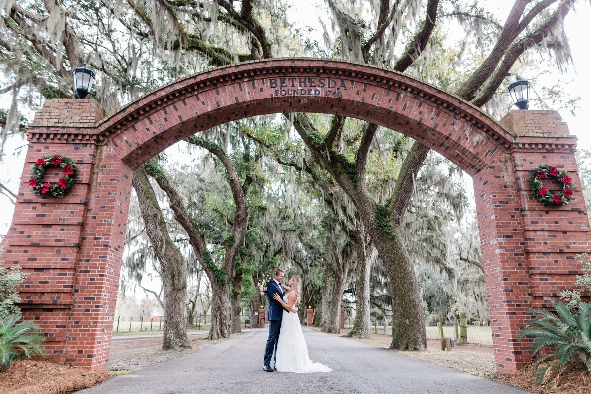 Chanda and Paul’s intimate elopement at Whitefield Chapel at Bethesda Academy - Savannah Elopement