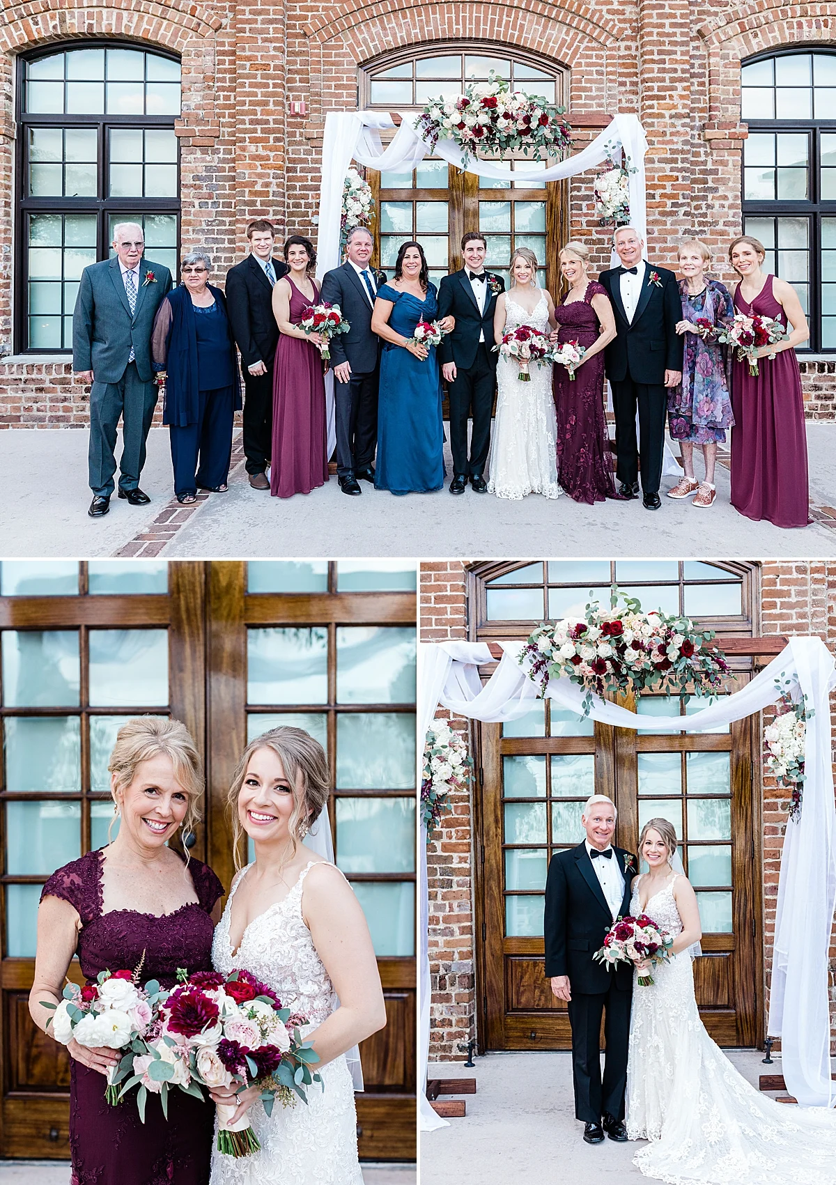 Family portraits for Kate and Anthony’s Charles H Morris Center Wedding in Savannah