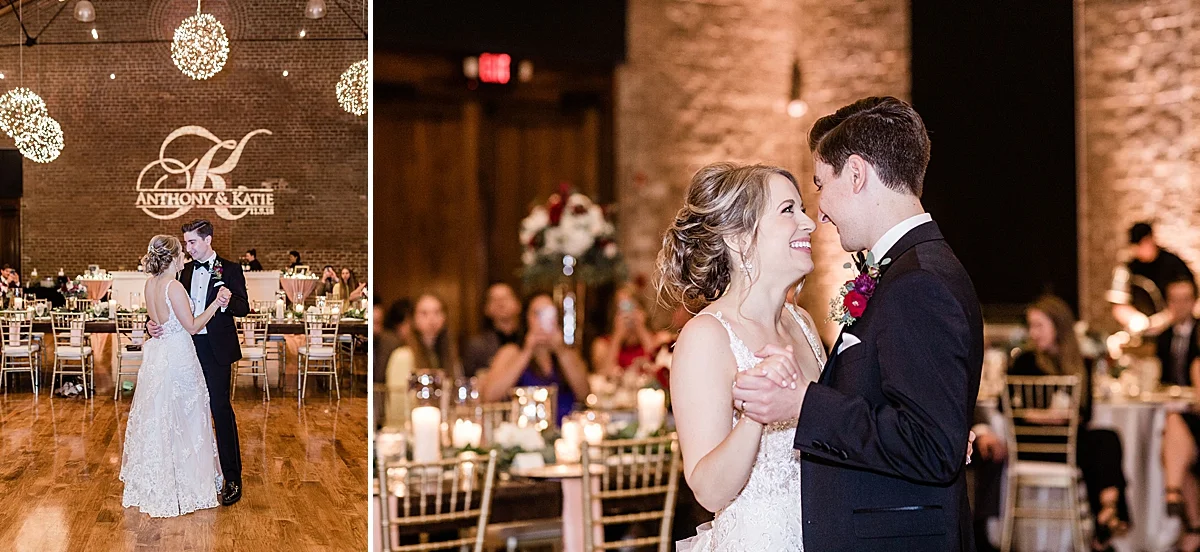 First dance Kate and Anthony’s Charles H Morris Center Wedding in Savannah