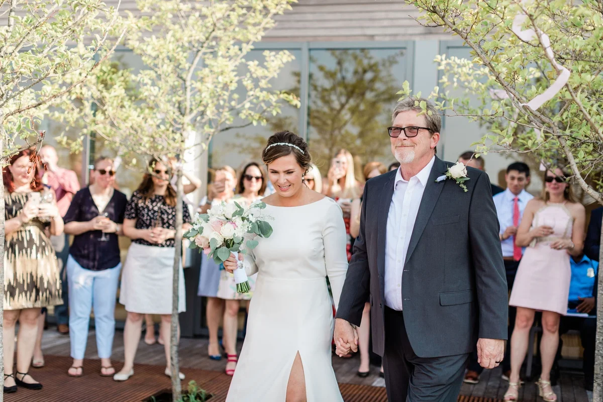 Intimate rooftop wedding ceremony in Washington DC by Apt. B Photography