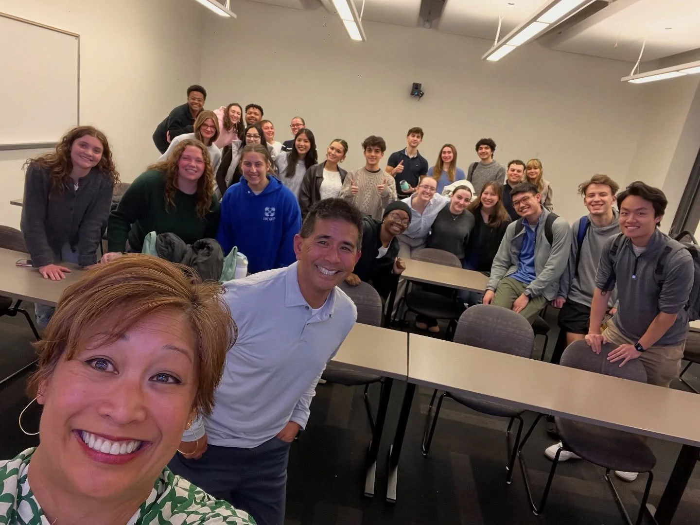 A big thank you to Kim Lacson and Charlie Manese for coming to speak to our chapter a few nights ago about their careers working in sales!