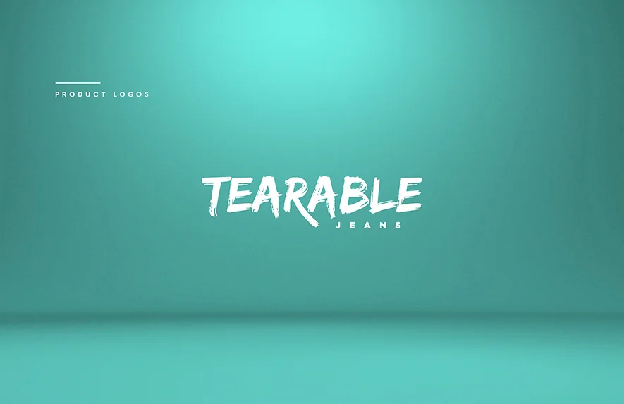 Tearable Jeans needed a logo that was just as tearable. The hand-painted grunge font worked great, paired with a simple sans-serif to make it feel a little more official.