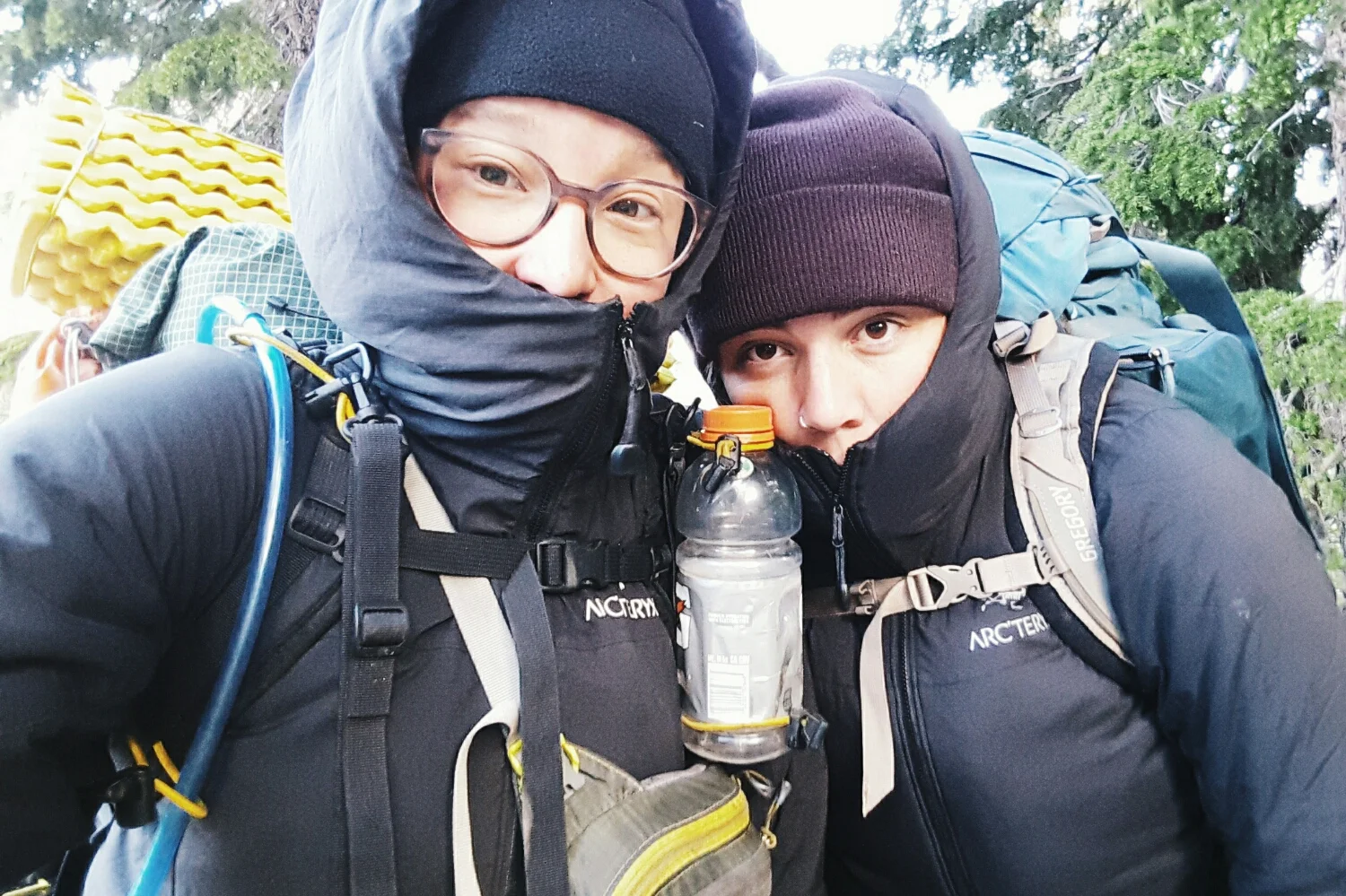 6am after a cold stormy night in the woods. 