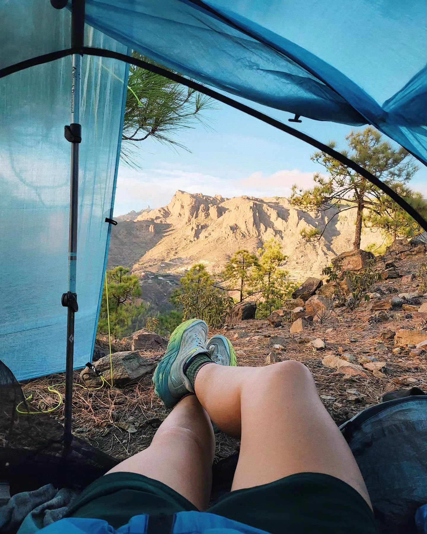 I swear I also slept in it 🤍 
#hiking #longdistancehiking #grancanaria #gr131 #trail #traillife #camping #outdoor #canaryislands #girlswhohike