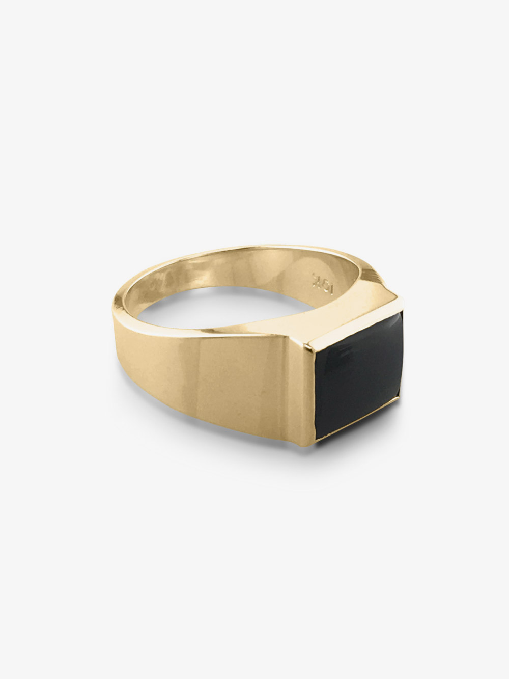 Orisun, Gold-Tone Black Onyx Signet Ring, In stock!