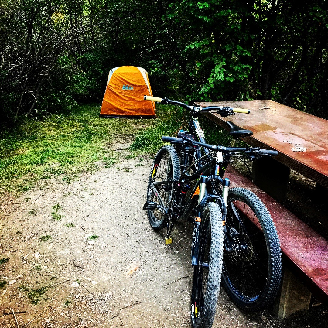 We were dirty and exhausted, and one more mile from pulling over to road camp when we chanced upon the perfect camping spot in Idaho!