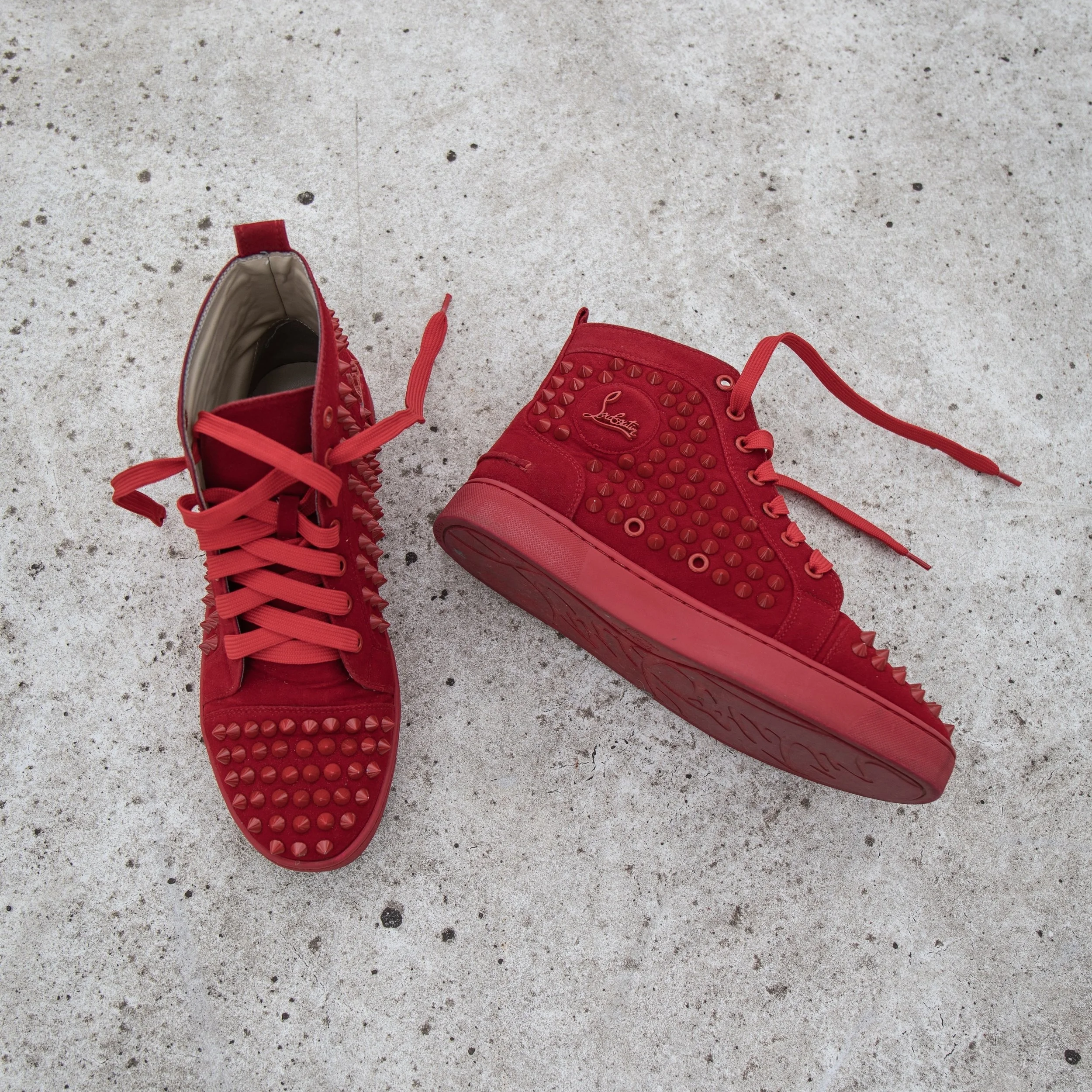 red bottom leopard heels