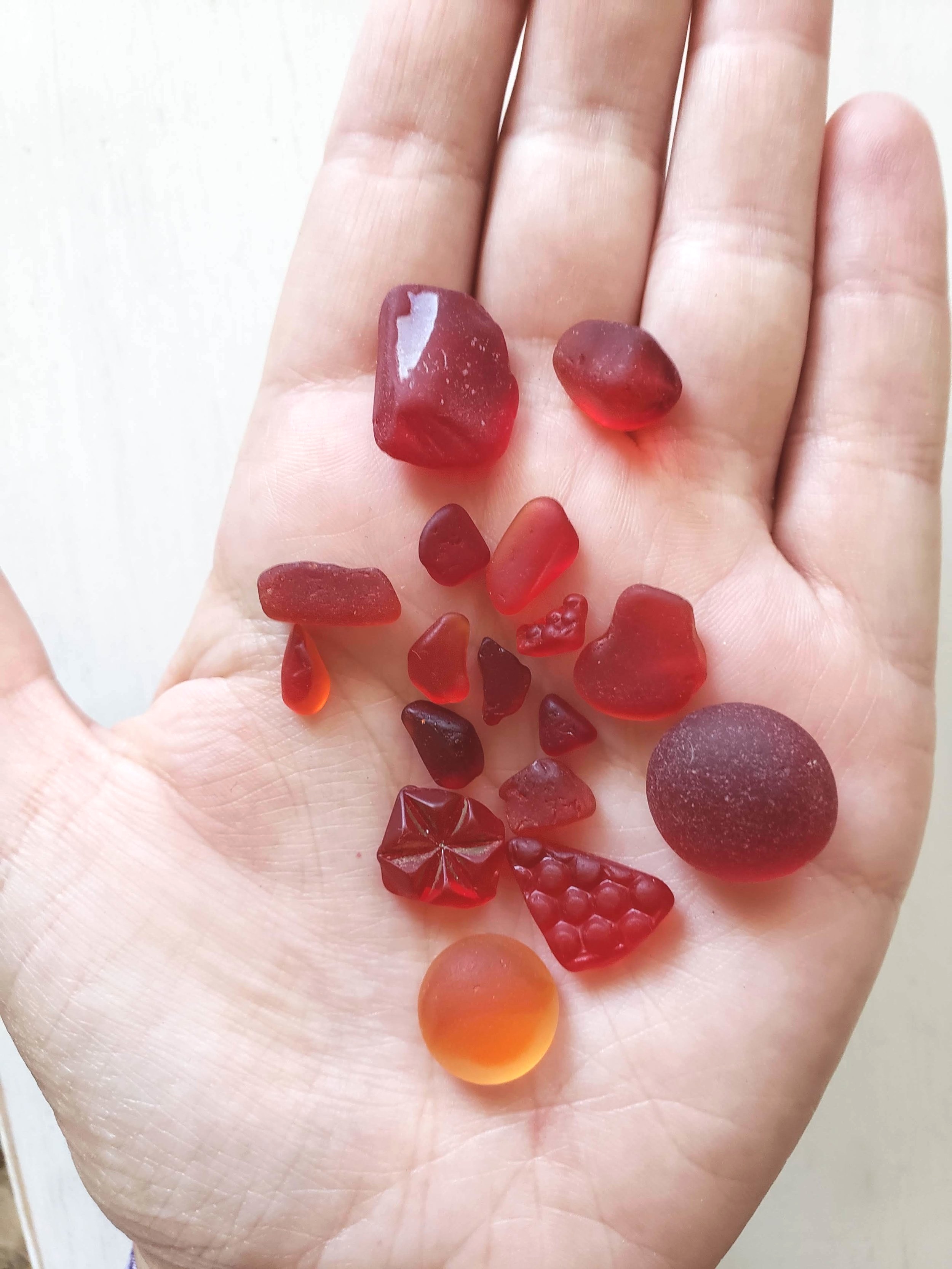 All About Red, Orange and Yellow Sea Glass – Real Sea Glass