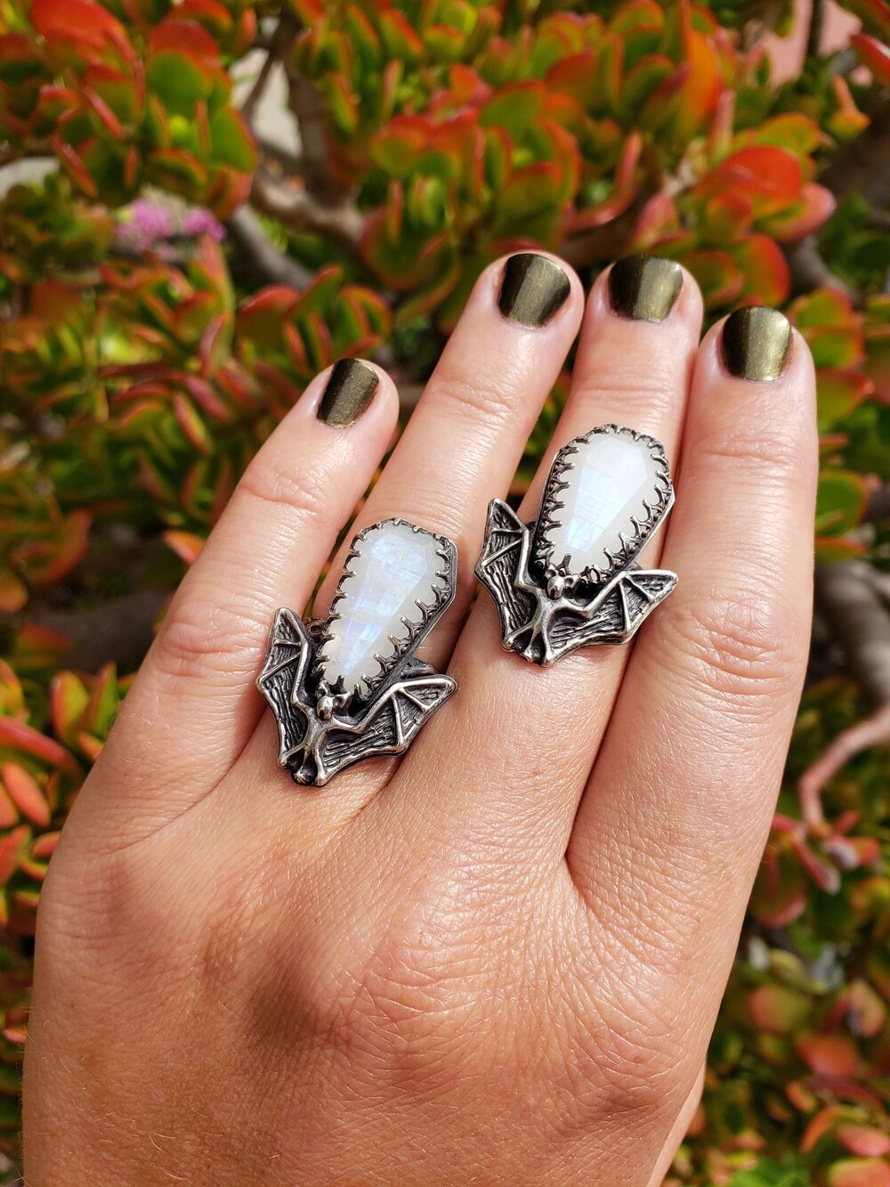 Fairy Moon // Moon Ring Twig Branch Ring Witchy Jewelry 