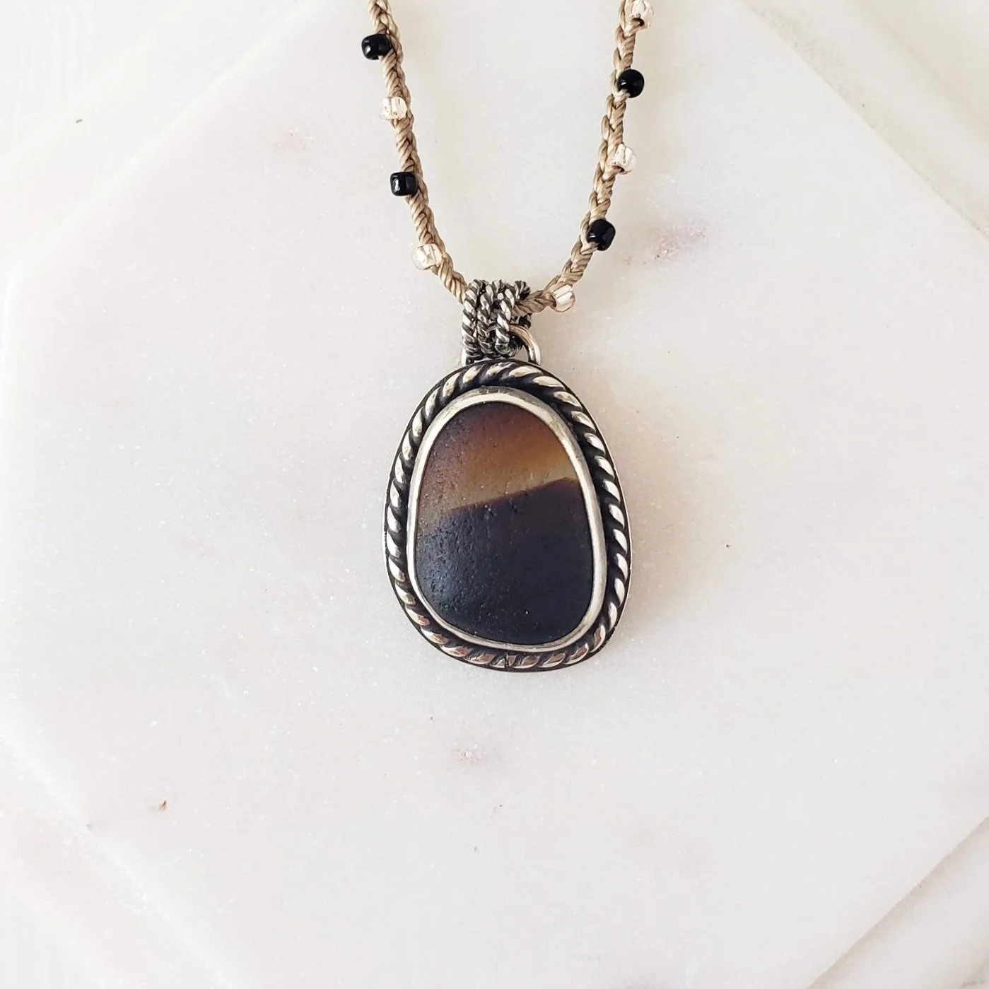 Fall Harvest Seaham Seaglass Necklace