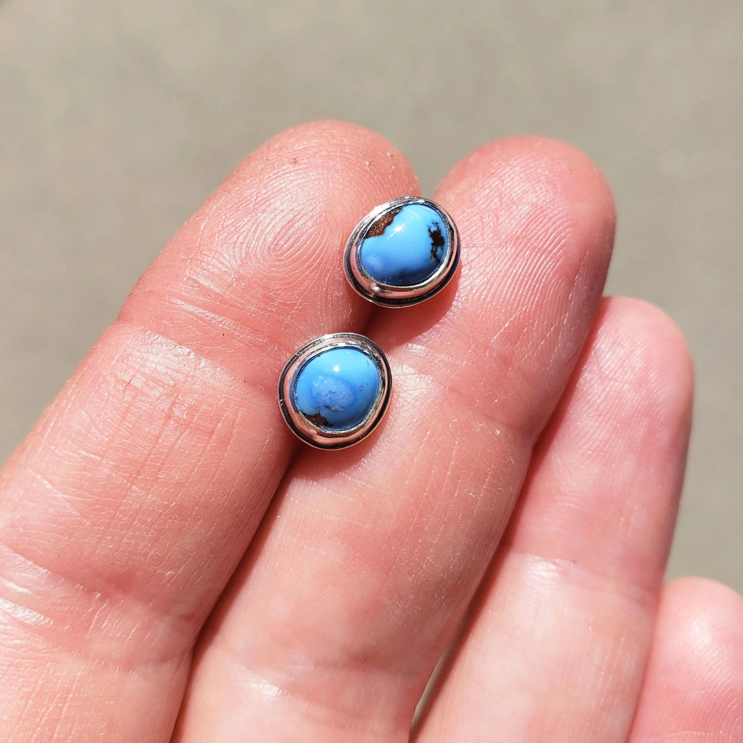 Lavender Turquoise Stud Earrings — Mountain Beach