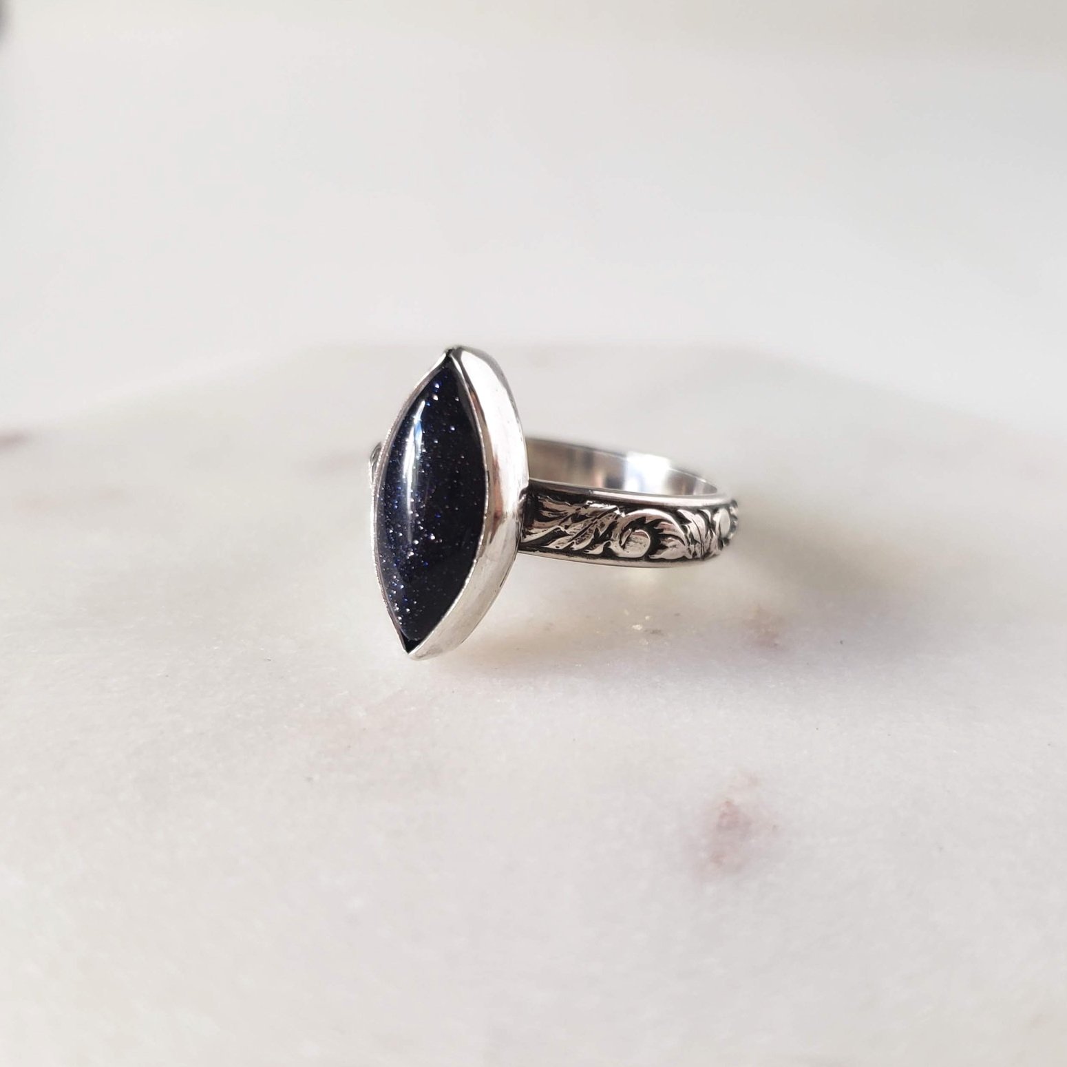 Blue Sandstone Galaxy Ring