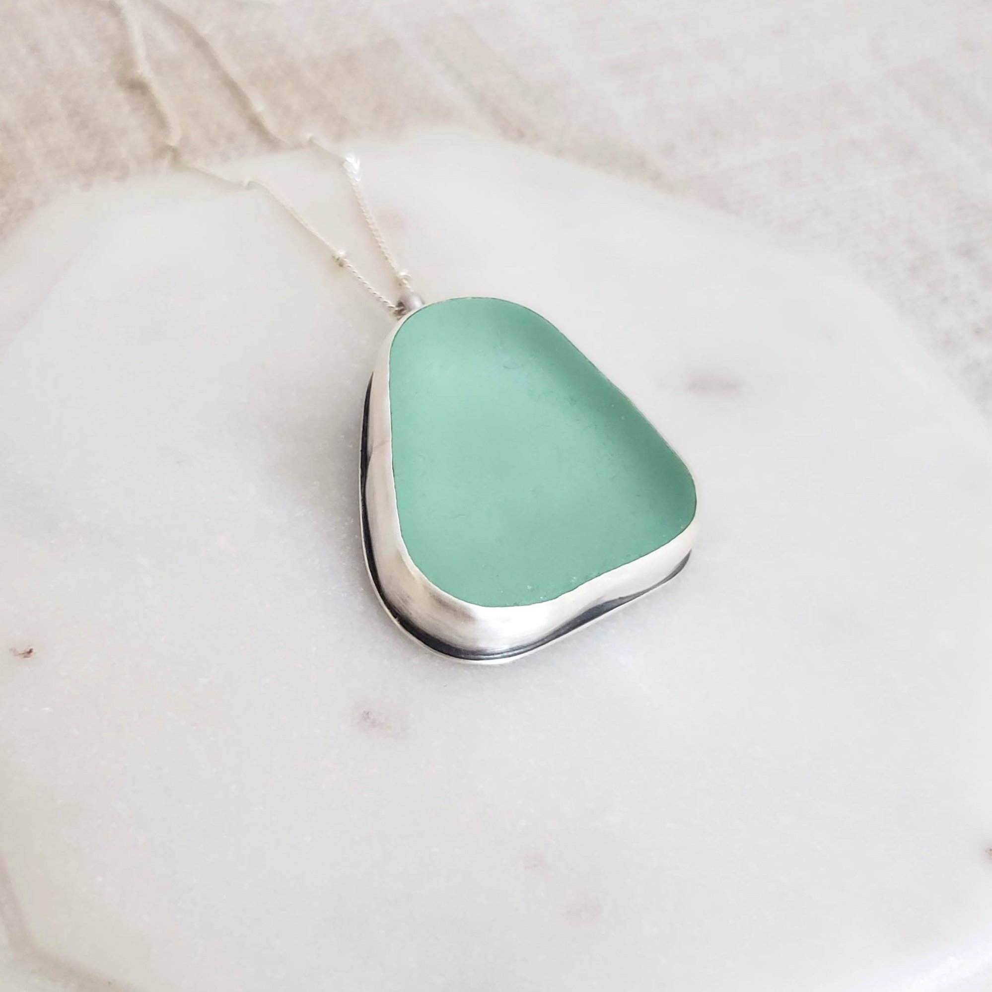 Seafoam Green Seaglass Necklace