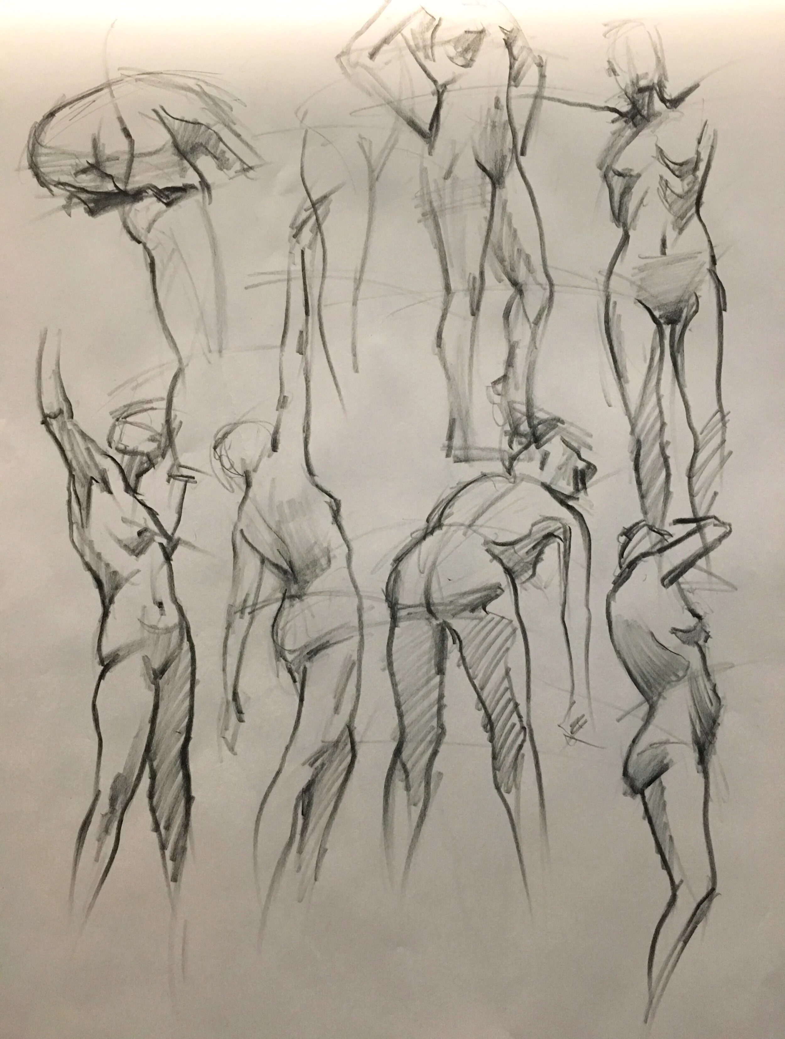 LIFE DRAWING, CHARCOAL ON PAPER, 2018