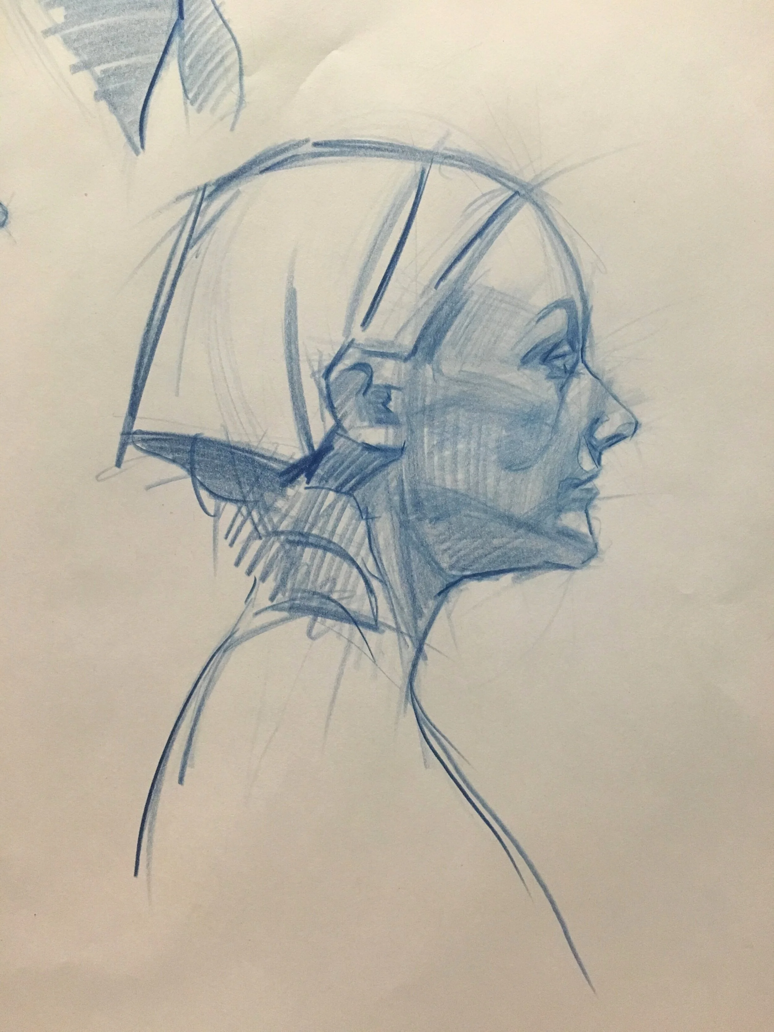 LIFE DRAWING, COLORED PENCIL ON PAPER, 2018