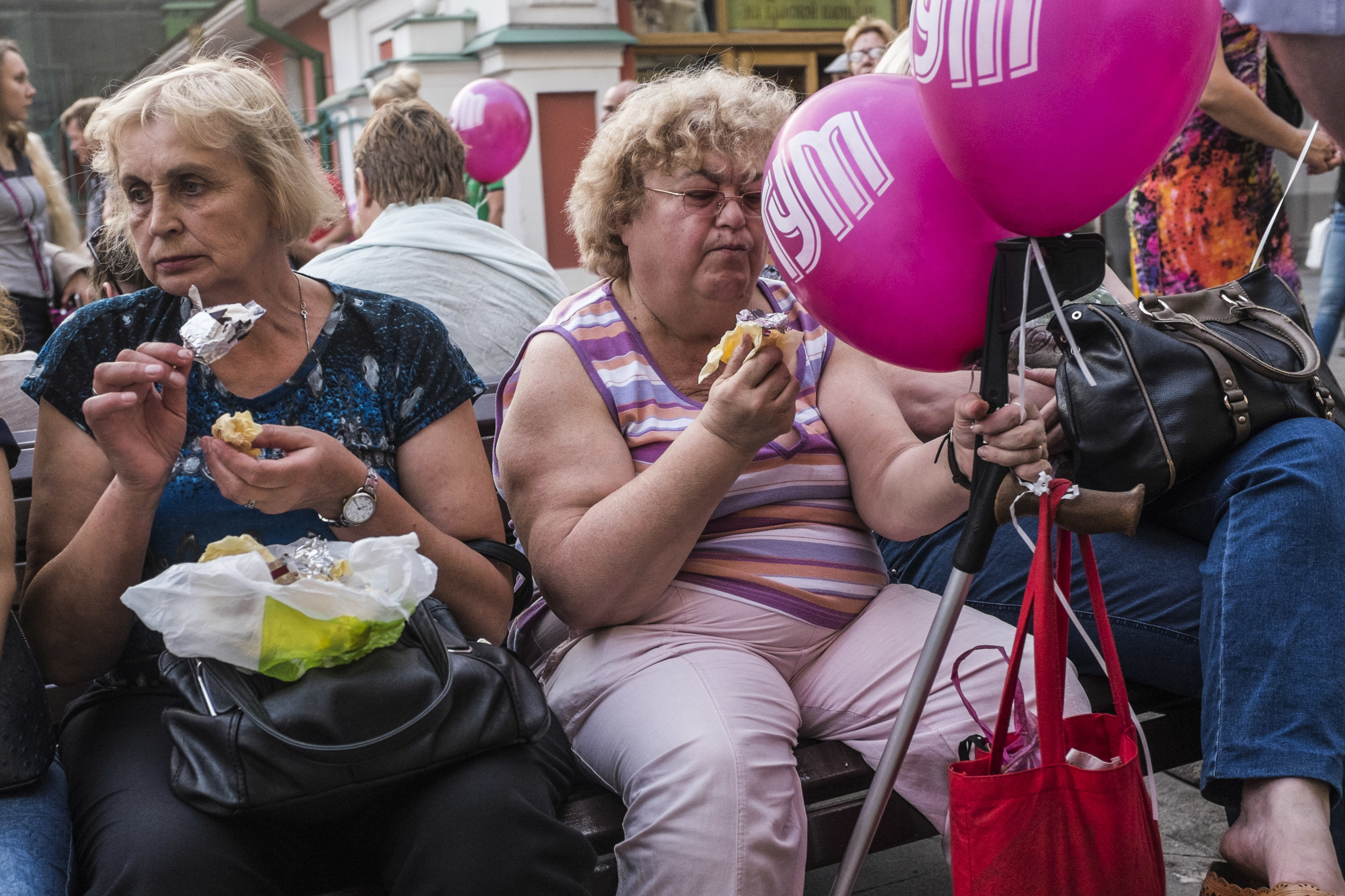 Free ice cream festival at Moscow's GUM department store. July 9, 2015