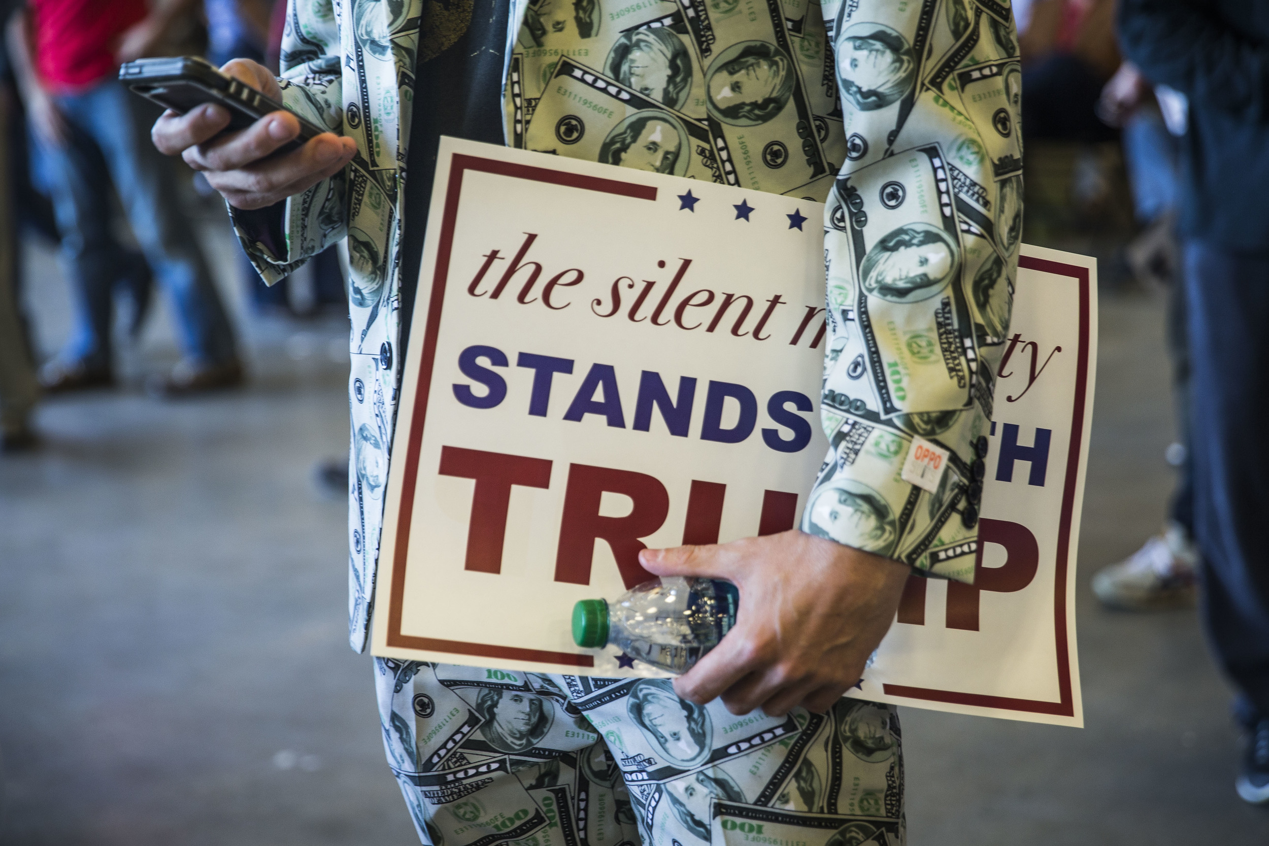 Donald Trump's supporter at the campaign rally in New Orleans, Louisiana