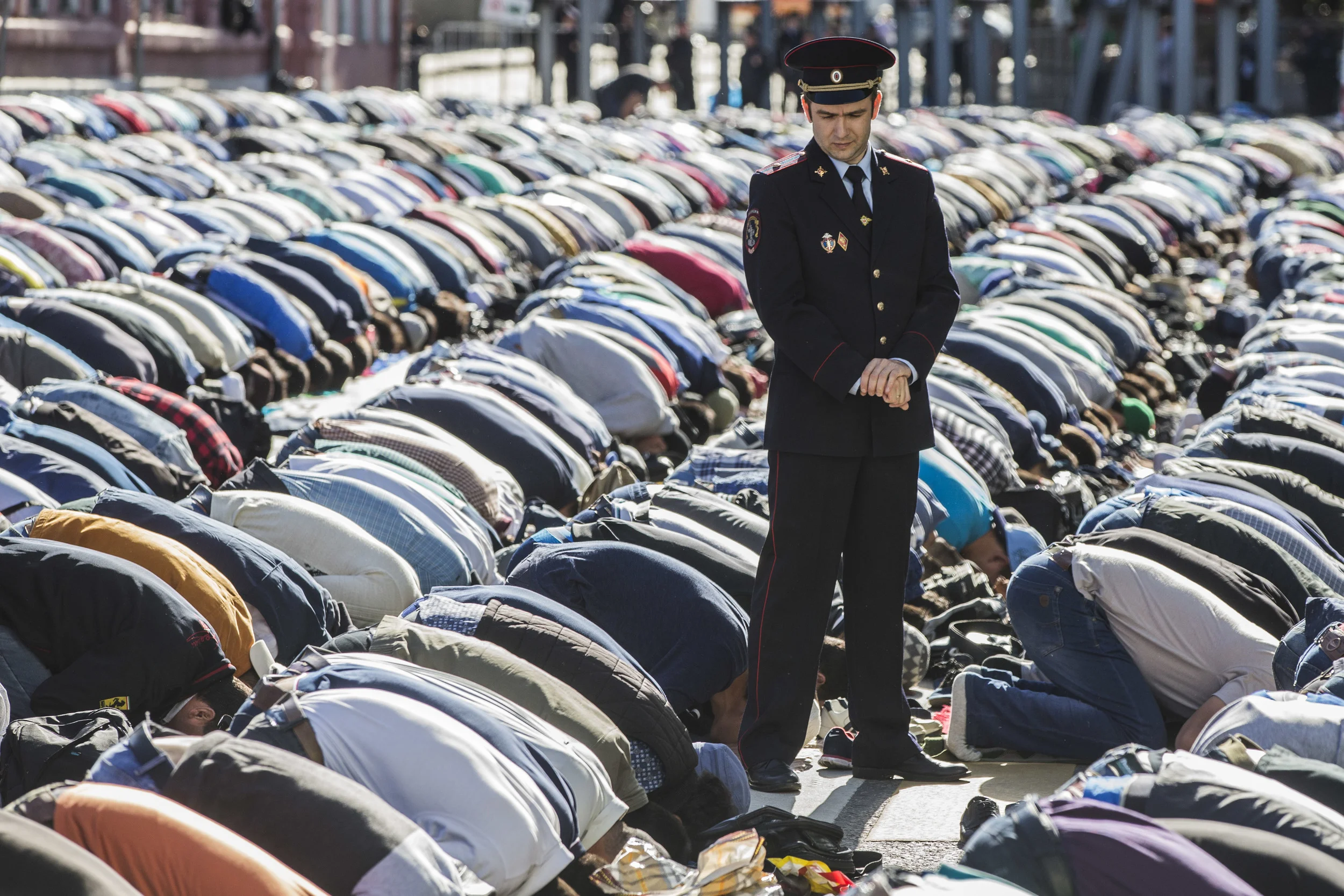 Moscow Muslims celebrate Eid al-Fitr. July 5, 2016