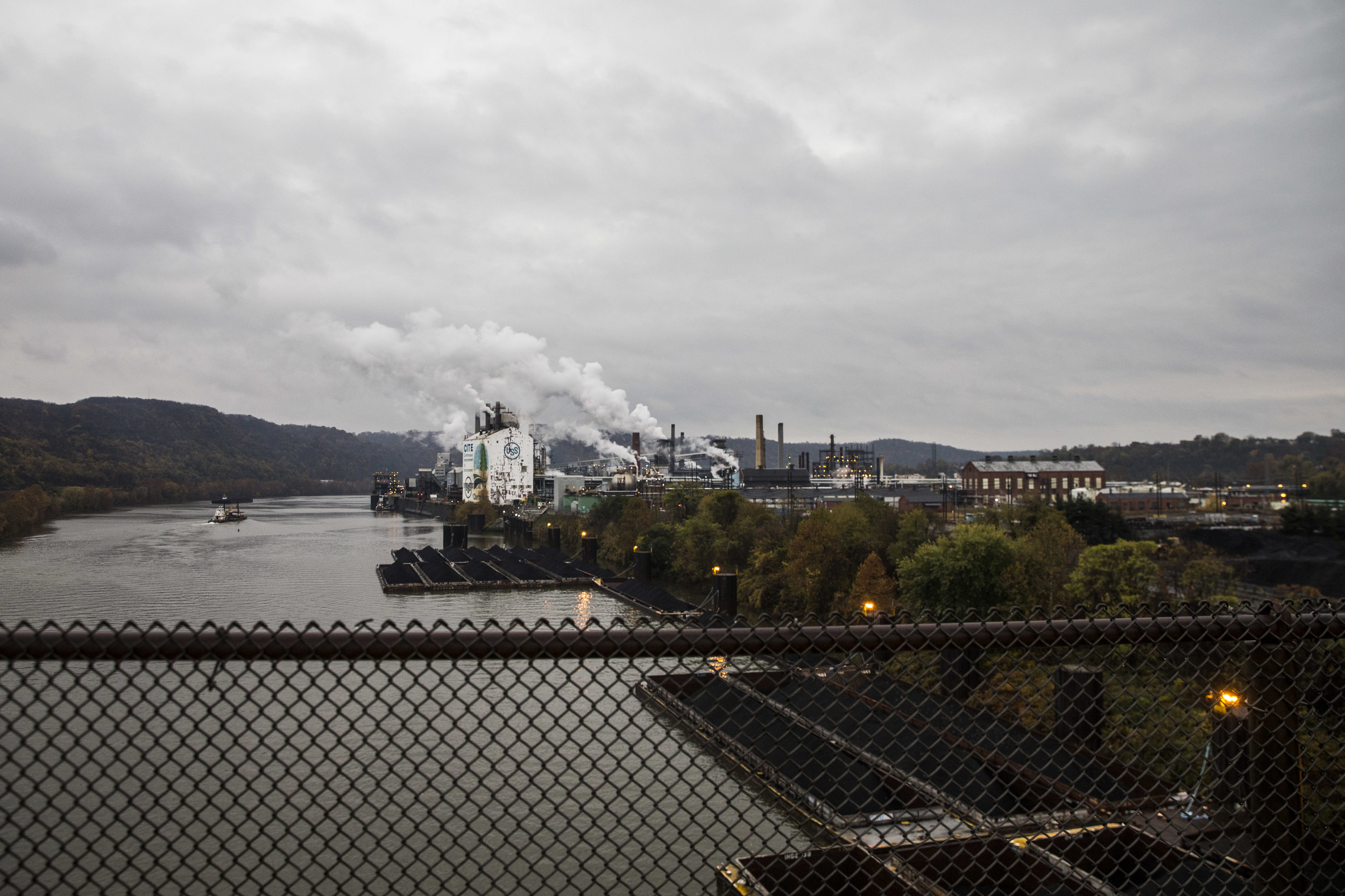  Clairton, Pennsylvania, is one of a few coal factories that are still operating in the surrounding area. Locals though feel depressed as they say the salaries are shrinking and more and more contracts are given to those affiliated with the factory's