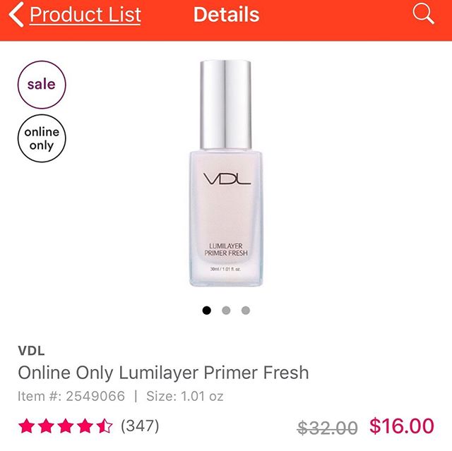 *scroll to see other*
.
YALL!!!!! .
My FAVE primers from @vdlus are on sale @ultabeauty right now!!!!!
.
The Lumilayer Primer Fresh is what I use all over my face when I&rsquo;m feeling dry. .
The Lumilayer Primer is what I use when I&rsquo;m feeling