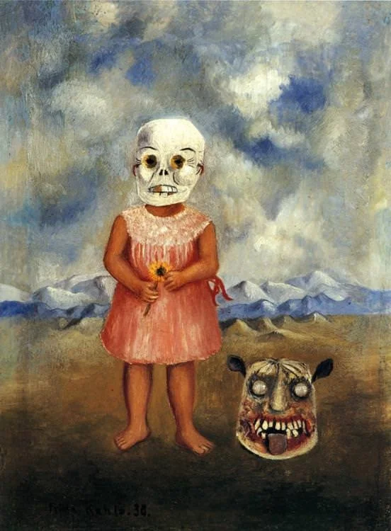 Girl with Death Mask - http://www.fridakahlo.org/girl-with-death-mask.jsp