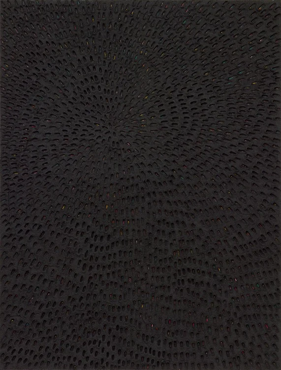 Shoreline (Black Sand SF #3E Mandala, Pattern Ground), 2016