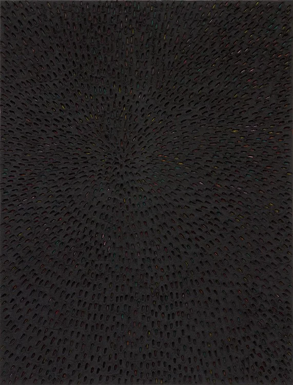 Land Shifted (Black Sand SF #5E Mandala, Pattern Ground), 2016