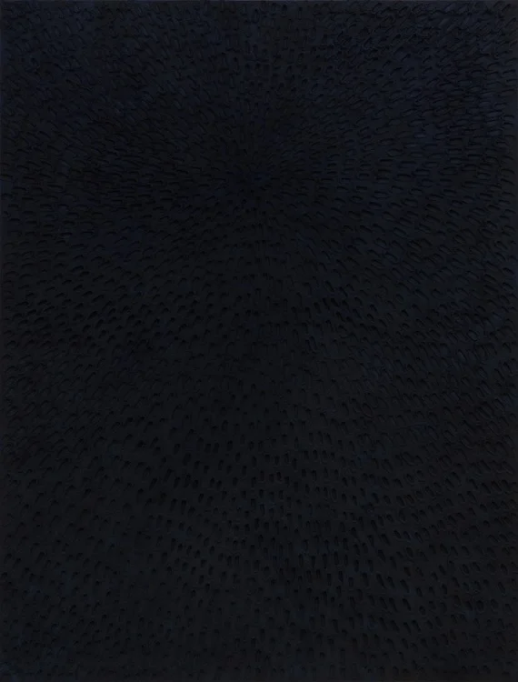 Flights Are Endless (Painted Black Sand SF #1E, Blue and Black), 2017