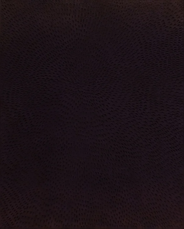 Stopping to Feel the Darkness (Painted Burgundy Sand SF #2F, Purple Red Yellow and Pink), 2016