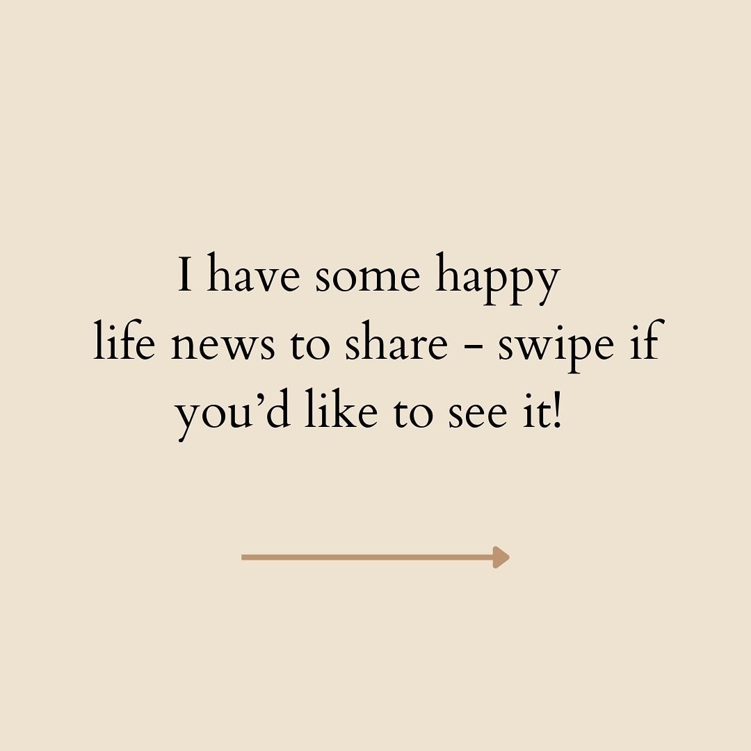 I have some really exciting personal life news to share &ndash; Keep reading if you want to hear it! ⁠
⁠
*A heads up - this news will reference pregnancy, so if you need to pause reading here, that&rsquo;s okay &lt;3 ⁠
⁠
Here&rsquo;s the happy update