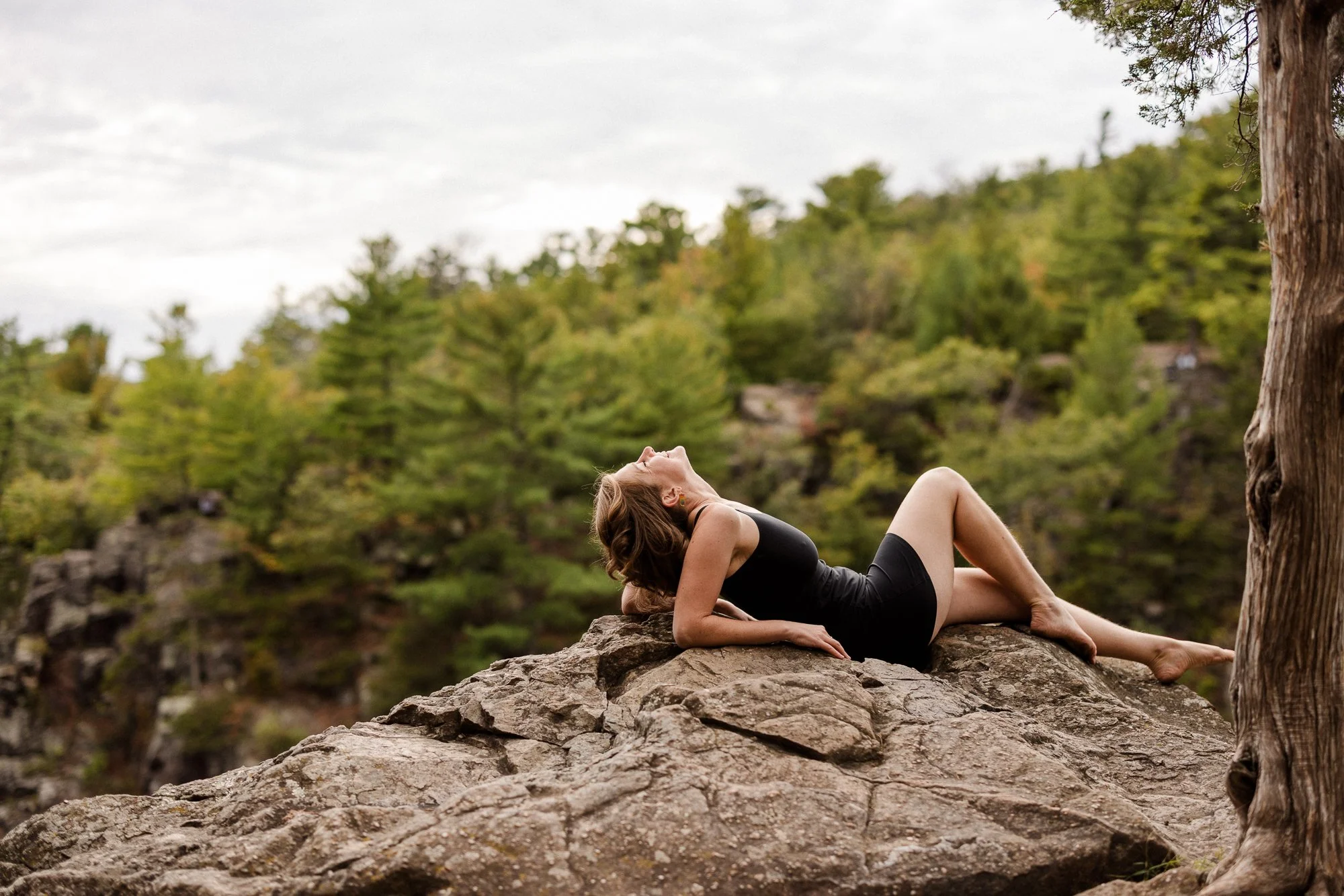 AJ's confident and playful outdoor boudoir portraits at a Minnesota state park