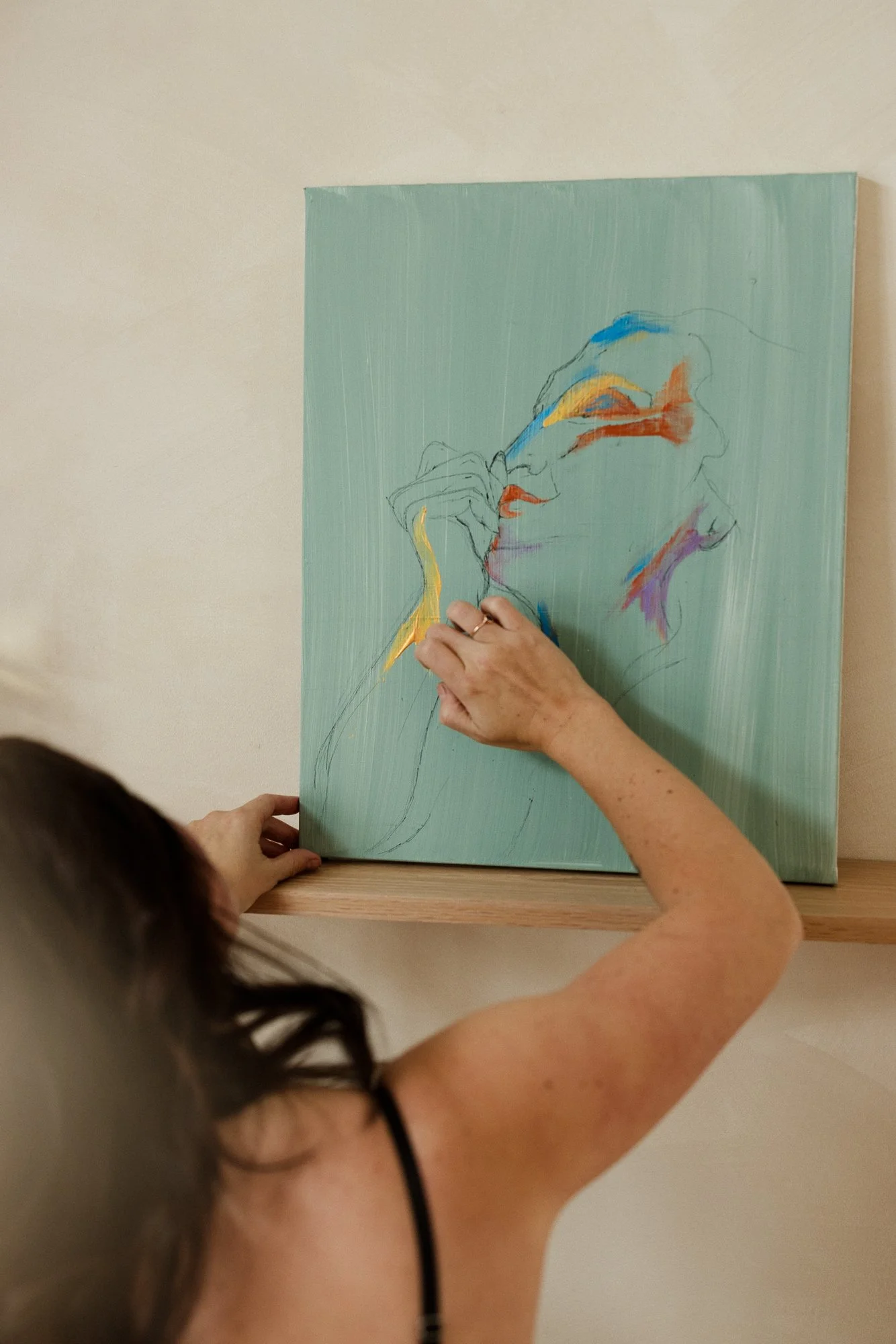 artist boudoir photography with painting by Illuminate Boudoir-30.jpg