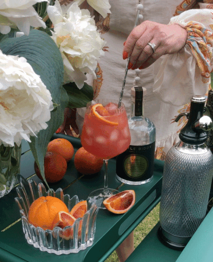 BLOOD ORANGE GIN SPRITZ