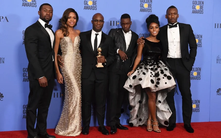 The "Moonlight" crew at the Globes. Spoiler: we think it's going to be nominated for stuff.