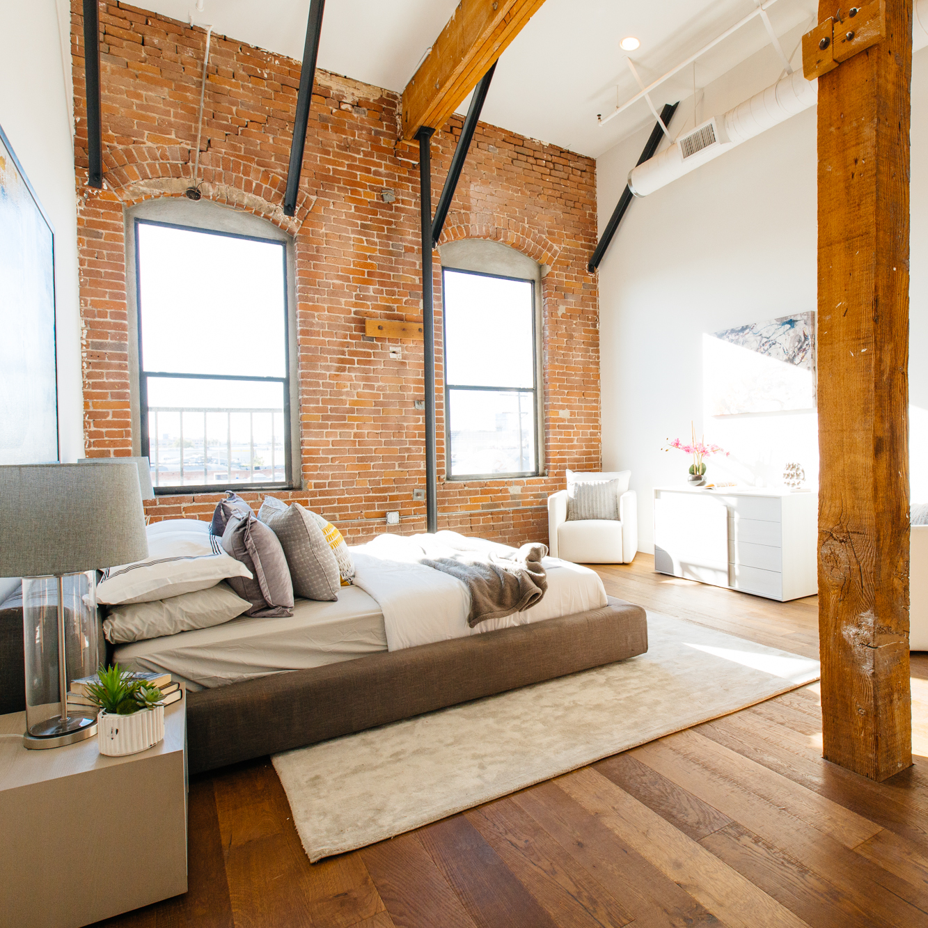 Industrial Artist Warehouse Loft with Natural Light and Views of