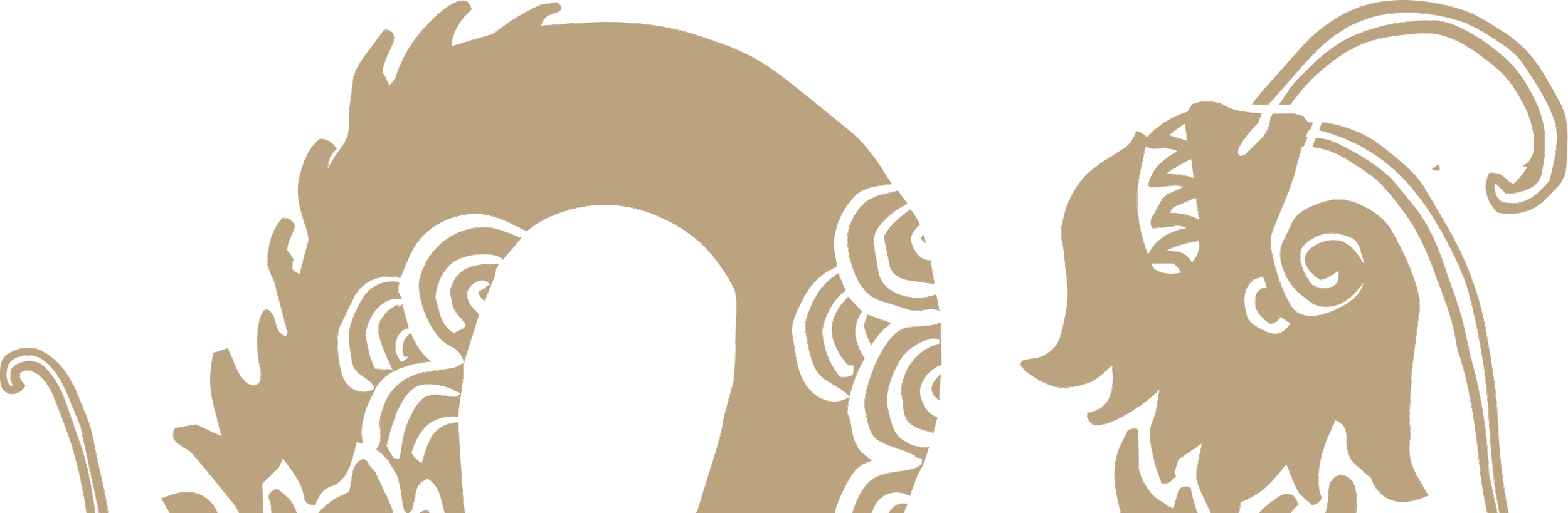 Stylized illustration of two faces in profile, facing each other, with intricate line details and a monochromatic color scheme.