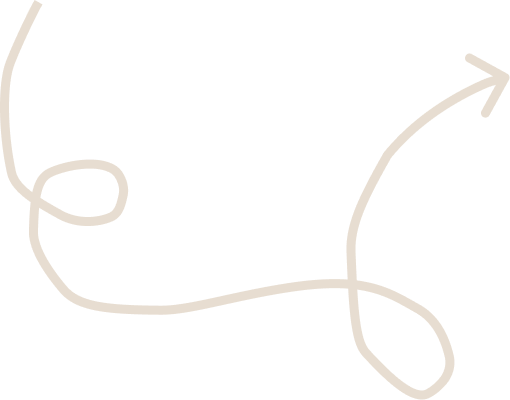 A white, looping arrow with a curved tail and an arrowhead pointing upward to the right on a black background.