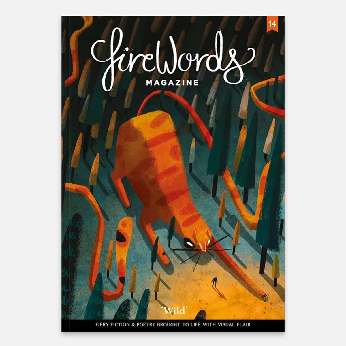 Here it is! 🔥🐱 The 'Wild' cover artwork for #Firewords14 by the amazing illustrator 
@ScottWilsonIllustrations
. It's available to order from Tues and we'll be sharing teasers of the artwork inside tomorrow...