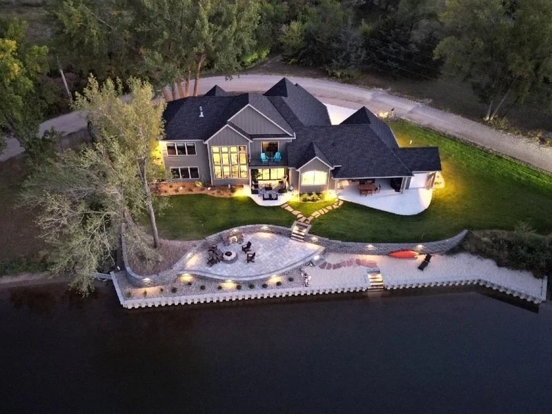 Drone photo - firepit walls and landscaping.jpg