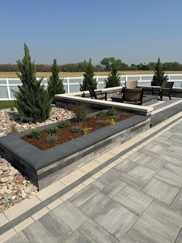 Raised landscaping bed and pavers 2.jpg