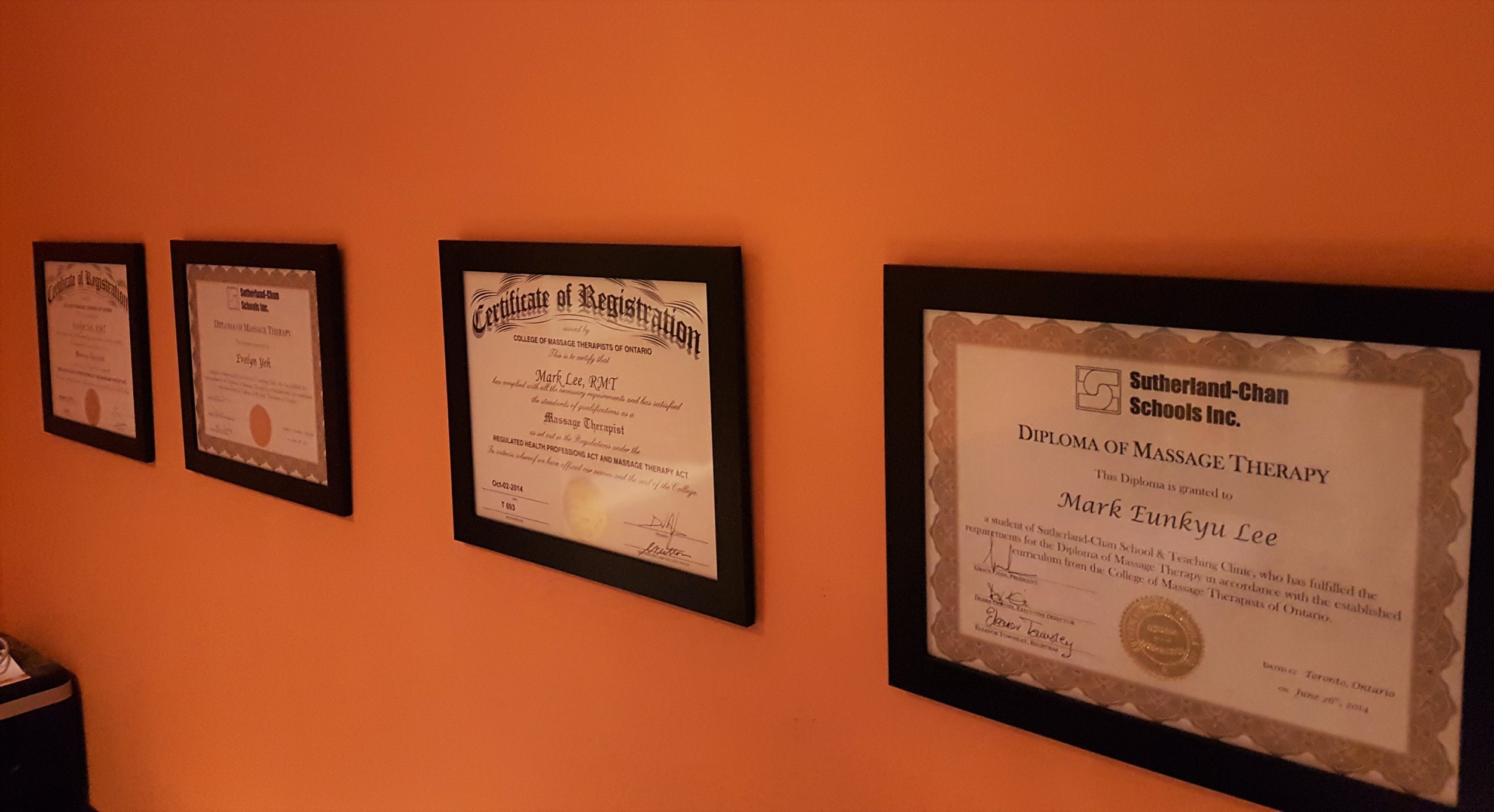  Massage Therapist's Diplomas