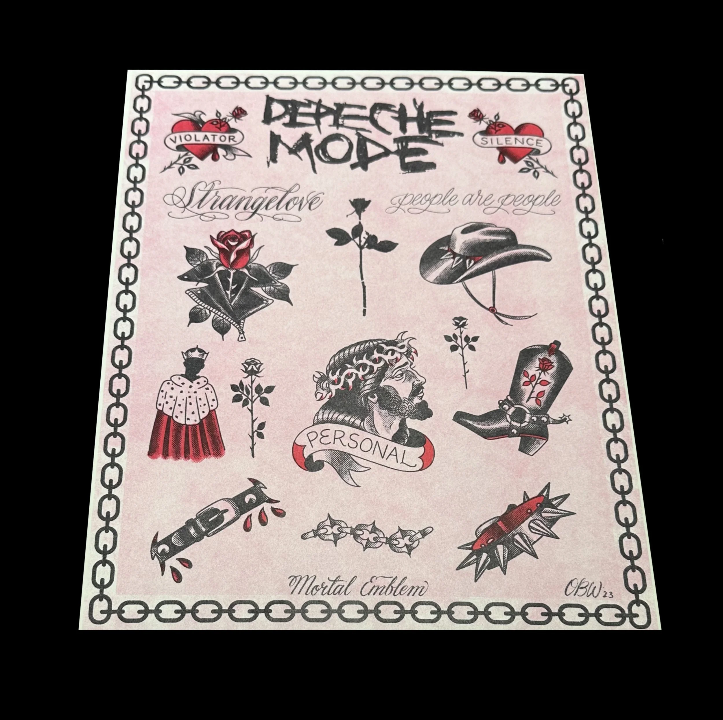 Depeche Mode Flash Sheet